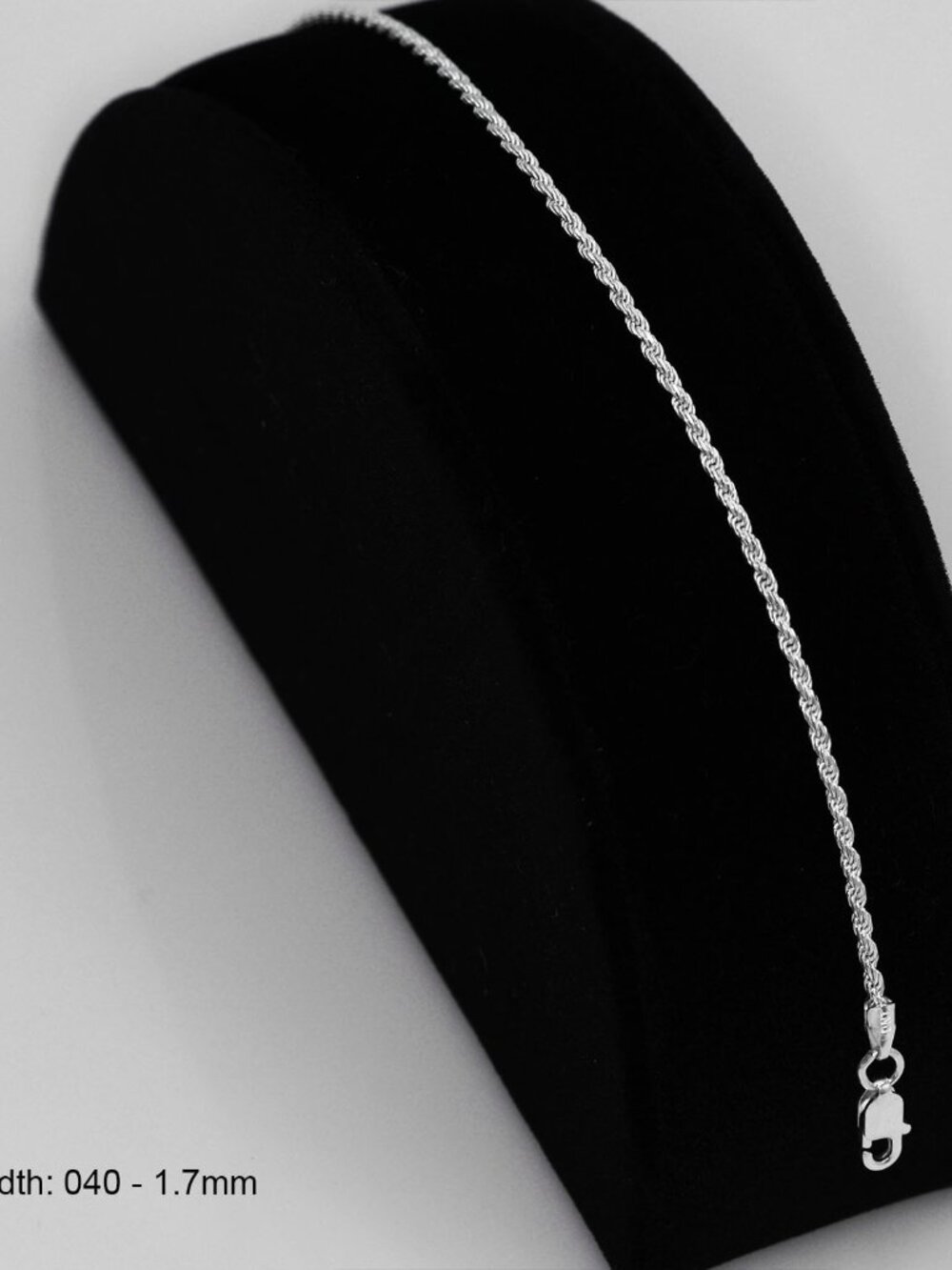 925 Sterling Silver Rope Chain Necklace Bracelet 7 - 9 Inches